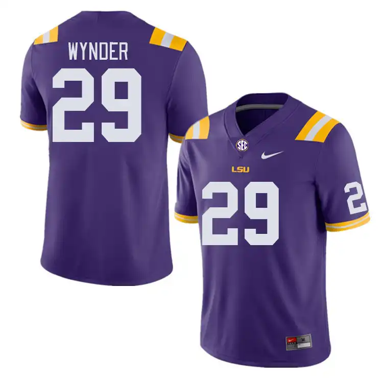 Men's LSU Tigers Jacall Wynder #29 Purple NCAA Football Jersey